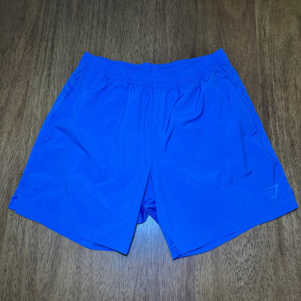 Gymshark Mens XL Blue Training Shorts 6" Running Workout Athletic Drawstring